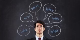 Businessman questions